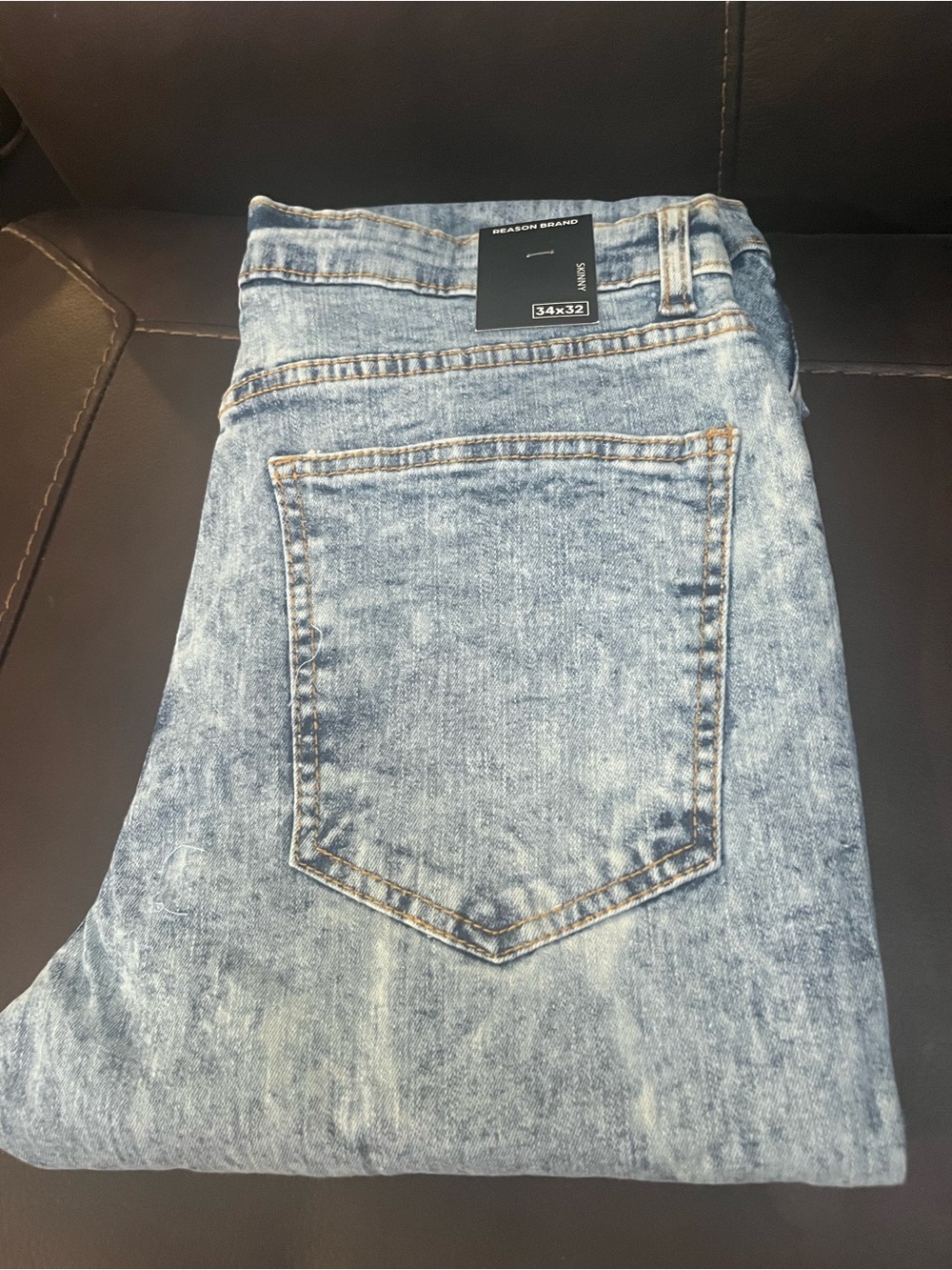 Reason Light Blue Washed Men's Slim Straight Jeans
